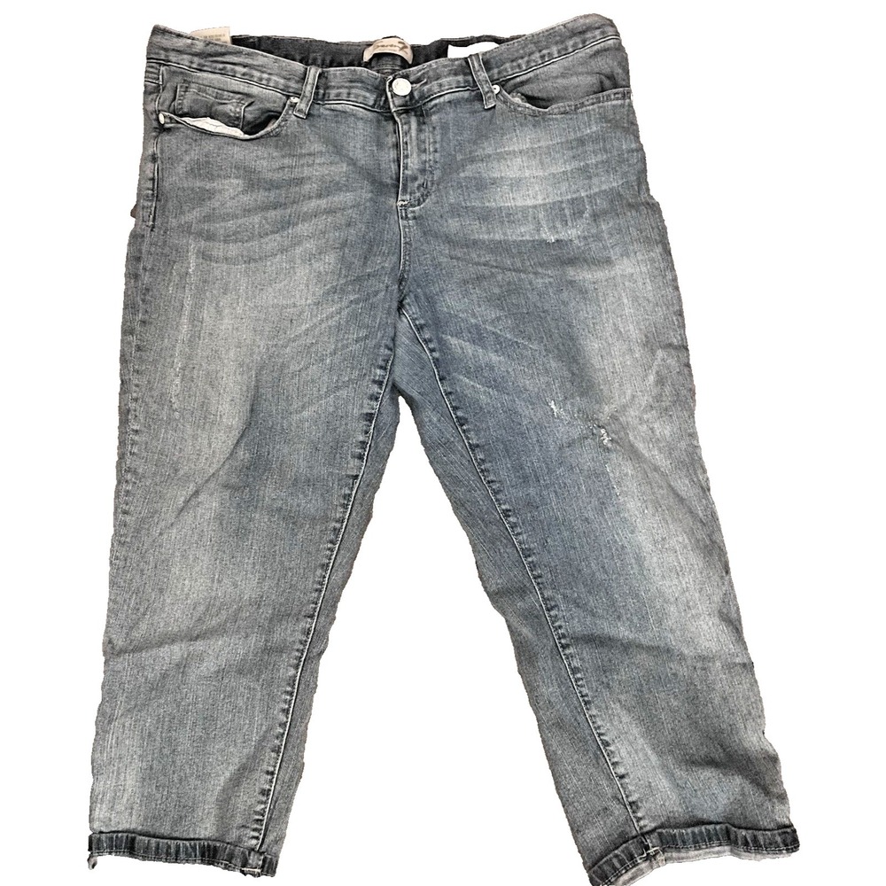 SEVEN7 Capri Jeans Size 16 Stretch Denim Cropped Casual 5‎ Pocket